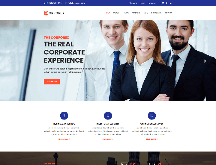 corporex home page