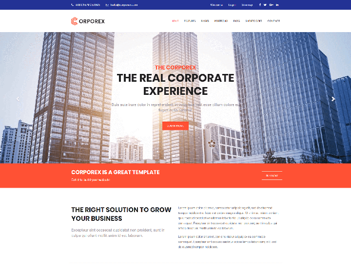 corporex home page