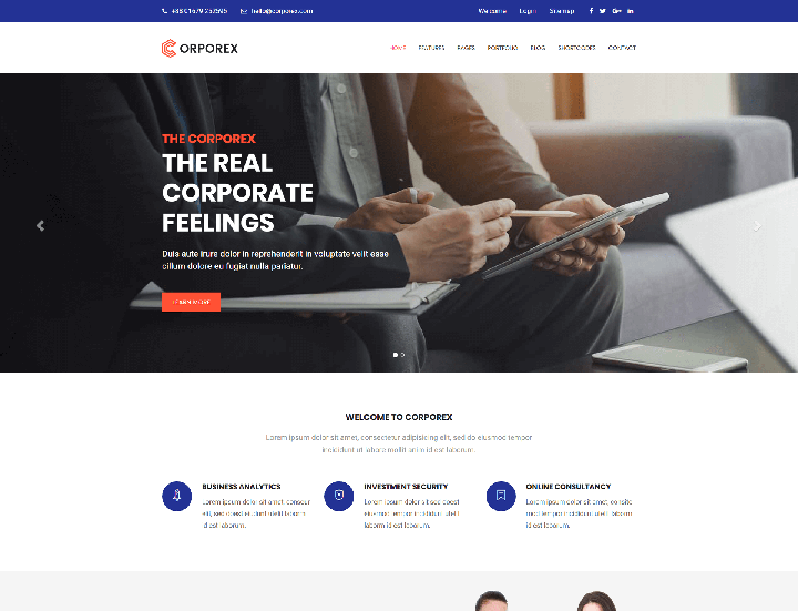 corporex home page