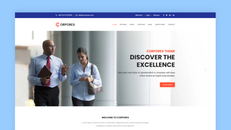 Corporex – Multipurpose Corporate & Business Bootstrap Template