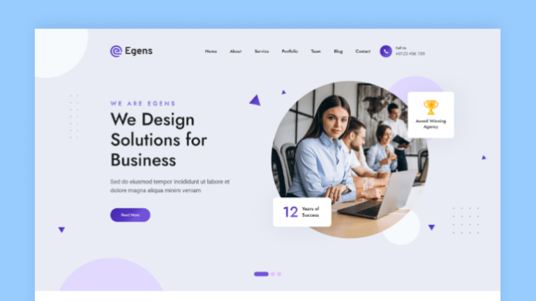 Egens – Creative Agency HTML Template