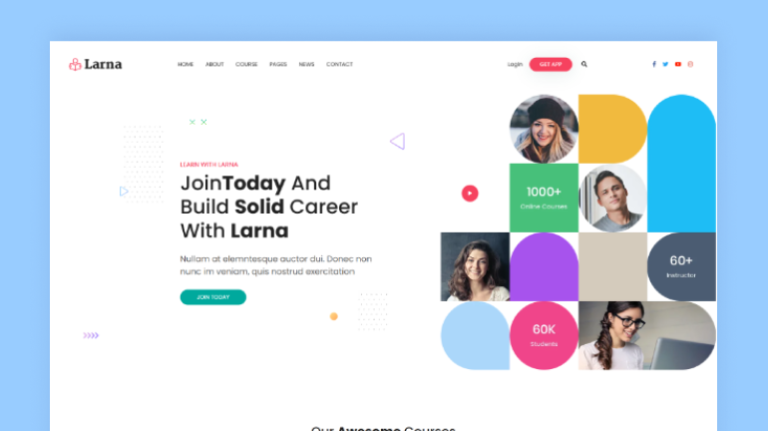 Larna – Online Learning & Education HTML Template